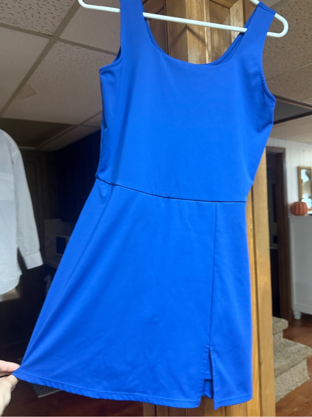 Sleek Royal Blue Sleeveless Mini Dress